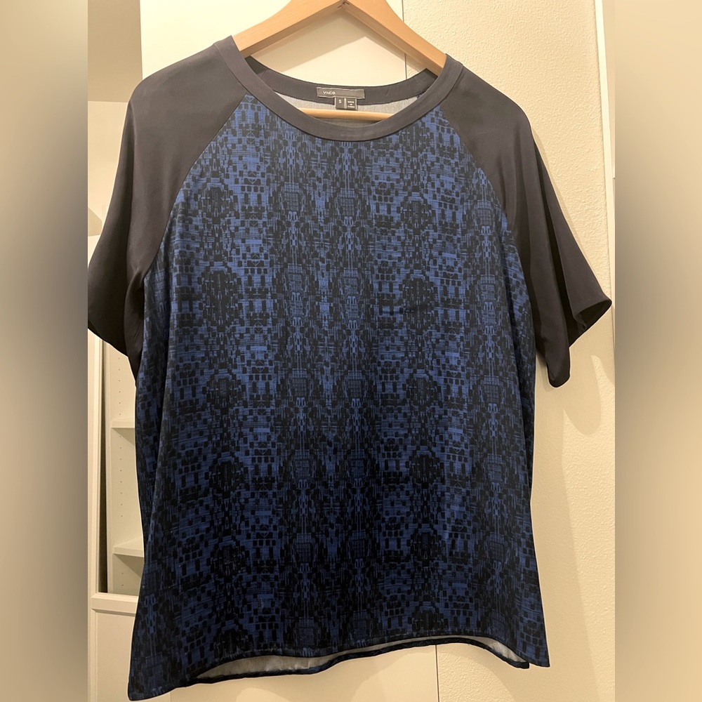 Vince printed silk top